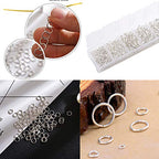 EuTengHao 1504pcs Jewelry Repair Tools Kit with Jewelry Pliers, Jump Rings Opener, Tweezers, Lobster Clasps, Bright Silver - color: Bright Silver