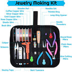 shynek Jewelry Making Supplies, 1597pcs Jewelry Kit with Jewelry Pliers Tools Jewelry Wire and Jewelry Accessories for Earrings, Necklaces, Bracelets Jewelry Making and Repair