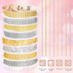 Zplontya 8 Rolls Necklace Chains for Jewelry Making 330PCS Include 26FT Gold & Silver Chains, Jump Rings, Clasps, Charms Pendants, Chains Connectors for DIY Permanent Bracelet & Jewelry Making