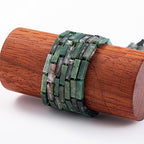 Natural Moss Agate Rectangle Tube Beads 4x13mm 38cm/str Loose Semi Gemstone Stone Beads for Making Bracelets Necklace Earrings - color: Moss Agate, size: 4x13mm Rectangle