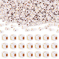 FASHEWELRY 500Pcs White Golden Letter Beads 4.5mm Square Alphabet Beads Acrylic Cube Letter L Beads for Friendship Bracelet Necklace Keychains Jewelry Making - color: Letter L
