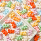 200pcs Bear Beads Colorful Gummy Bears Color Acrylic Beads for Necklace Bracelet Key Chains Jewelry DIY Craft Making(Bear-1) - color: bear-1