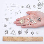 SUNNYCLUE 1 Box DIY 8 Pairs Antique Silver Celtic Knot Earrings Pearl Dangle Earrings Jewelry Making Starter Kit with Instruction Jewelry Making Supplies for Women - color: Celtic Knot Earring 2