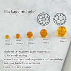 480pcs Crystal Glass Beads 3mm 4mm 6mm 8mm 10mm Round Faceted Glass Spacer Beads for Bracelets Necklace Earring DIY Jewelry Making Craft(Orange) - color: Orange