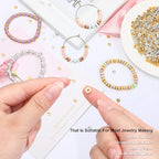 1500pcs 6mm Flat Round Spacer Beads Disc Loose Jewelry Making Beads for DIY Bracelet Necklace Earring Craft Supplies, Gold & Silver - color: Silver & Gold