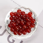 65Pcs 6mm Red Agate Natural Round Loose Real Stone Beads Gemstone Genuine for DIY Hand Made Craft Jewelry Bracelet Earring Necklace String Making Energy Healing Power - color: Red Agate, size: 6mm