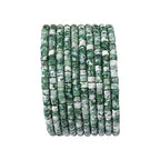 BEADIA Natural African Jade Short Cylinder Beads 2x3mm 155pcs Tube Loose Semi Gemstone Beads for Jewelry Making Design - color: African Jade