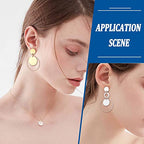 SUNNYCLUE 1 Box 32Pcs 4 Colors Flat Round Earring Posts Stainless Steel Earring Post Ear Stud with Loop Blank Metal Earring Studs Ear Nuts for Earrings Jewelry Making DIY Women Adults Crafts Suppies - color: 16 Pairs Round Mixed Color Stud Earring Finding