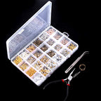 Hypoallergenic Earrings Hooks Hicdaw 2500Pcs Earrings Making Kit Earring Hooks with Jump Rings Earring Backs Pliers Tweezers Jump Ring Opener for DIY Jewelry Making