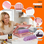 Multi Soap Cutter for Soap Making,Aluminum Soap Cutting Tool,Precision Soap Cutter Slicer with Cutting Wire for Cheese, Butter, Cake, Bread DIY (Pink) - color: Pink