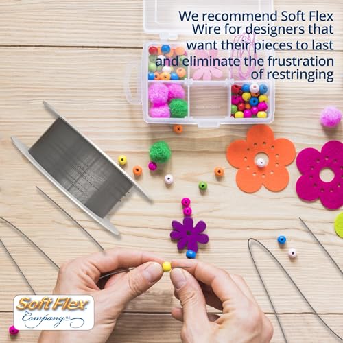 Soft Flex Econoflex Hobby Beading Wire - Flexible Stainless Steel Wire for Crafting - 7 Strand 0.19 30 Ft - style: Steel Grey
