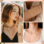 6pcs Necklace Extenders for Women, 2" 4" 6" Jewelry Chain Extension Set Hypoallergenic Bracelet Chain Extenders Extension Chains for Jewelry Making Necklace Bracelet Anklet(Gold)