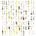 100pcs Alloy Ancient Silvery Father's Day Series Tool Set Pendant Jewelry Making DIY Keychain Earrings Pendant Various Design Charms for Jewelry Making Bracelets Necklace (SN904) - color: SN904