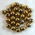 AD Beads Natural Gemstone Round Spacer Loose Beads (12mm 30pcs, Hematite Gold) - color: Hematite Gold, size: 12mm 30pcs