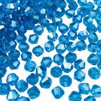 200pcs Bicone Crystal Beads 6mm Crystal Glass Faceted Beads for Necklace Bracelet Earrings DIY Jewelry Crafts Making Supplies(Deep Lake Blue AB) - color: Deep Lake Blue AB, size: 6mm