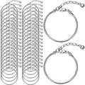 Hicarer 27 Pieces Snake Charm Bracelet Chain Adjustable Charm Bracelet Chain with Heart Shape Extender Copper DIY for Women Jewelry Making(6.3 Inch,Silver) - size: 6.3 Inch