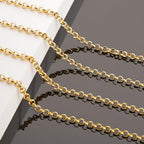 KYUNHOO 13 Feet/4M Gold Plated Chain for Jewelry Making 6mm Round Circle Chain Link on Spool Stainless Steel Chain Roll for Handcraft Making Supply Jewelry Findings - color: Gold Circle