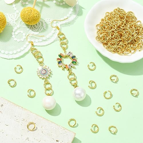 DanLingJewelry 200 pcs 304 Stainless Steel 18 Gauge Open Jump Rings 8mm for Jewelry Making Connectors Jewelry Finding Golden Color - color: 200 pcs - ф8mm δ 1.2mm - Golden