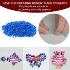 HARFINGTON 2000Pcs Small Glass Beads 6/0 4mm Loose Tiny Round Small Beads for Bracelet Earring Rings Jewelry Making, Dark Blue - color: Dark Blue