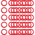 Carabiner Clip 48Pcs Red Metal Key Ring Clip Circle Keychain Rings Bulk Spring O Ring Round Cute Carabiner Spring Snap Hook Key Chain Clips for DIY Keychain Bag Charm Handbag Purse Dog - color: Red