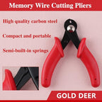 3" Memory Wire Cutting Pliers with Spring Miniature Hard Steel Wire Cutting Jewelry Wire Cutters Bracelet Pliers Jewelry Making Crafting Beading DIY Shear Beading Hobby Work Tool - style: 3"