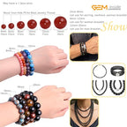 GEM-Inside Natural 6mm Black Obsidian Gemstone Loose Beads Round Energy Power Beads for Jewelry Making 15" - color: Black Obsidian, size: 6mm
