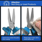 SPEEDWOX 4.5 Inches Flat Nose Pliers for Jewelry Making Smooth Jaw Pliers Wire Bending or Straightening Ring Opening Duck Bill Fine Pliers for DIY Jewelry Making Hobby Projects, MFN5-1393 - style: 5" Flat Nose Plier