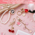 Wurosi 773 Pcs Beaded Keychain Making Kit, Bag Charm Kit, with Chains, Charms & Letter, Key Chain Hooks, Jump Rings, Manual, Gift Bgas, Storage Box & Tools, DIY Crafting and Jewelry Making for Adult - color: 773PCS Keychain Making Kit