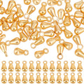Beebeecraft 1 Box 80Pcs Teardrop Charms Dangle End Beads Extender Chain Drop Water Charms for Jewelry Making Findings - color: Gold, size: 6x3mm