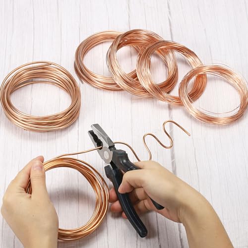 PATIKIL 32.8 Feet Solid Bare Copper Wire 30 Gauge 99.9% Pure Copper Wire 0.25mm Soft Beading Wire Metal Plant Stem Tie for Jewelry Craft (10m) - size: 0.25mmx10m