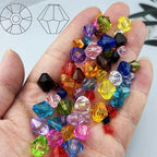 400pcs 8mm Acrylic Bicone Beads Faceted Acrylic Crystal Spacer Beads for Bracelet Necklace Earring Keychain Jewelry Making Crafts(Gold Yellow) - color: Gold Yellow, size: 8mm