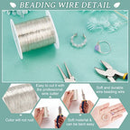 BENECREAT 26 Gauge 131 Yards Tarnish Resistant Silver Wire Jewelry Beading Wire for Beading Wrapping and Other Jewelry Craft Making - color: Silver, size: 26 Gauge