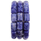 BEADIA Natural Blue Sodalite Cylinder Stone Loose Semi Gemstone Beads for Jewelry Making 10mmx14mm 38cm - color: Blue Sodalite, size: 10mm x 14mm