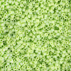 Miyuki Delica Seed Beads – Size 11/0 (1.6 mm), DB0876, Matte Opaque Chartreuse AB, 7.2 g, Approx. 1440 Beads, Made in Japan - color: DB0876 - Matte Opaque Chartreuse AB