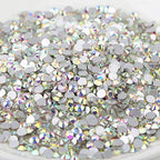beadsland Flat Back Crystal Rhinestones Round Gems for Nail Art and Craft Glue Fix, CrystalAB (6.4-6.6mm) SS30/288pcs - color: Crystal AB, size: SS30/288pcs