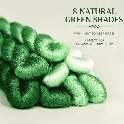 Natural 100% Silk Thread, Handmade Embroidery Thread Silk Floss 8 Colors 110m Each (71) - color: 71