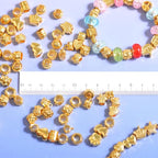 120Pcs Large Hole Metal Spacer Beads for Jewelry Making, Silver & Gold Plated Findings for Bracelet, Large Hole & Mixed Style (Gold Plated) - color: 120Pcs Gold
