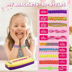 VIDIBESTY Stretchy Bracelet Making Kit for Girls 6-12, Elastic String DIY Arts & Crafts Bulk Toy Set, Friendship Jewelry Maker Tool, Popular Christmas Birthday Gifts for Kids Ages 7 8 9 10 11(112PCS) - style: Friendship Bracelet