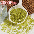 2000Pcs Tube Seed Beads 2x7mm Mini Long Glass Bugle Bead Small Craft Loose Spacer Beads for DIY Phone Charms Waist Bead Bracelets Earrings Necklaces (Lemon Yellow) - color: Lemon Yellow
