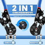 OURU 2 IN 1 Ratchet Pex Crimping Tool Pliers Cinch and Remove Combo Function Professional Pex Crimper Long Handle Pex Pinch Tool Pex Pipe Crimp Tool for 3/8" to 1" Stainless Steel Clamps - style: 1pcs Pex Tool