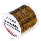 anezus 20 Gauge Jewelry Wire, 28 Yards Craft Wire Tarnish Resistant Copper Beading Wire for Jewelry Making Supplies and Crafting(Antique Bronze) - color: Antique Bronze