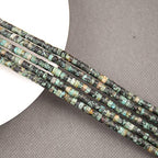 150PCs Natural African Turquoise Spacer Beads, Loose Semi Precious Flat Round Gemstone Heishi Disc Stone Beads for Beading Jewelry Making 4mm*2mm 38cm - color: African Turquoise, size: 4MM*2MM
