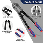 WORKPRO 18" Bolt Cutter, Chrome Molybdenum Steel Blade, Heavy Duty Bolt Cutter with Soft Rubber Grip, Cutting Tool for Cut Chain, Wire, Screw, Rivet, Black,blue,red - size: 18"