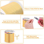 anezus 20 Gauge Jewelry Wire, 28 Yards Craft Wire Tarnish Resistant Copper Beading Wire for Jewelry Making Supplies and Crafting(KC Gold) - color: KC Gold