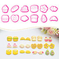 Xaekicr Bakery & Food Theme Polymer Clay Cutters Set - 12pcs Miniature Shapes Including Croissant, Burger, Avocado, Cupcake, Bread & Toast for DIY Earring Jewelry, Soft Clay Crafts & Scrapbooking - color: S color