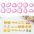 Xaekicr Bakery & Food Theme Polymer Clay Cutters Set - 12pcs Miniature Shapes Including Croissant, Burger, Avocado, Cupcake, Bread & Toast for DIY Earring Jewelry, Soft Clay Crafts & Scrapbooking - color: S color