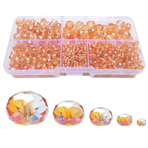 Wine Red Rondelle Glass Beads for Jewelry Making, Faceted Briolette Crytal Spacer Beads for Bracelet Necklace Earring (2mm 4mm 6mm 8mm 10mm Mixed Sizes, 1000pcs) - color: Wine Red