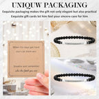 INSYOHO Dont Let the Hard Days Win Bracelet – Inspirational Healing Crystal Bracelet for Women & Men, Agate & Amethyst Beaded Adjustable, Motivational Gift for Stress Relief & Positivity - color: Frosted