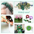 TOAOB 1000pcs Briolette Crystals Glass Beads 4mm 6mm 8mm Rondelle Faceted Spacer Beads Green Loose Beads for Bracelets Necklace Earrings Jewelry Making - color: Green