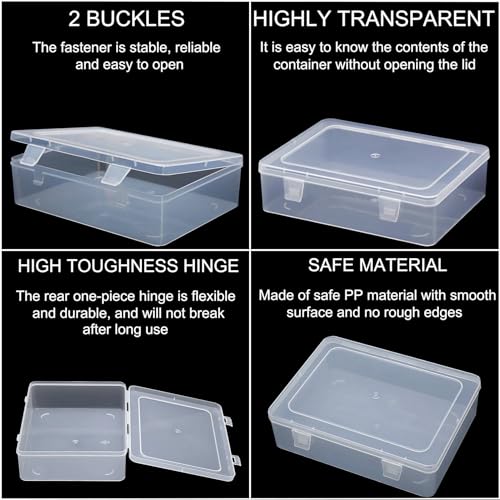 Bead Organizer Box, 60pcs Small Clear Plastic Storage Containers, Craft Storage Box Features Hinged Lid and Labels, Mini Boxes for Bracelets, Jewelry, Diamonds, Clay Beads, Screws, Seeds, Small Parts - size: 2 Pack 60 Pcs